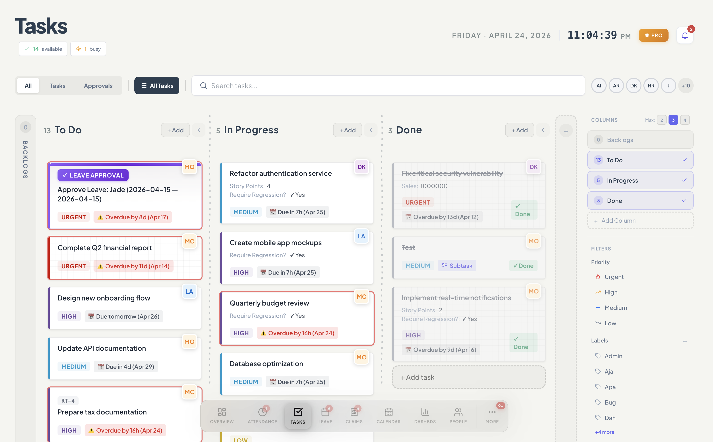 Workived task boards
