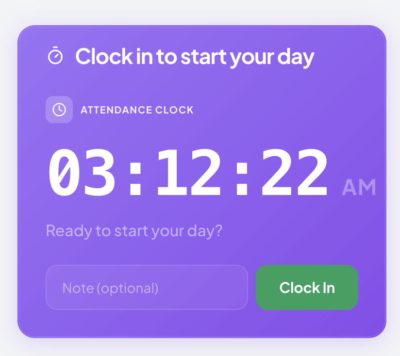 Clock in