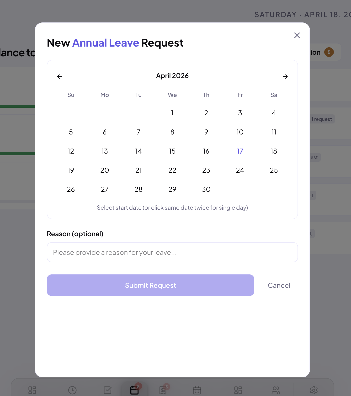 Apply leave
